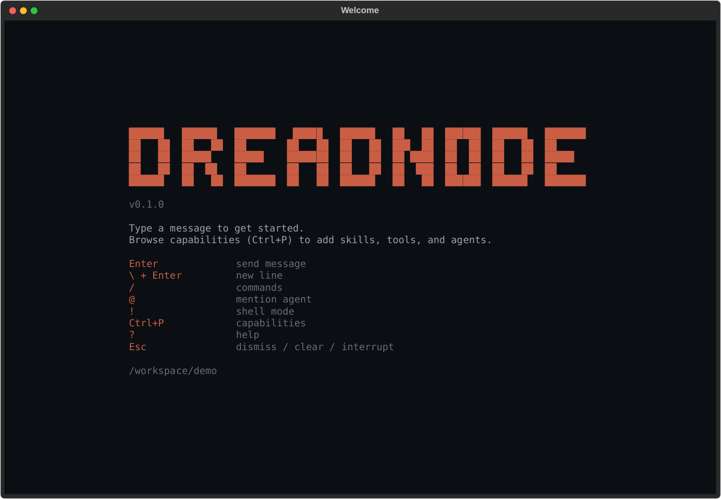Dreadnode welcome screen